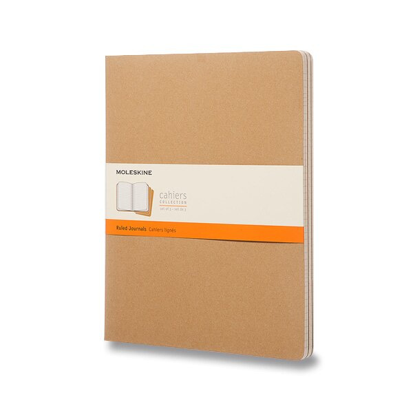 Sešity Moleskine Cahier - tvrdé desky, XXL, čisté, 3 ks karton