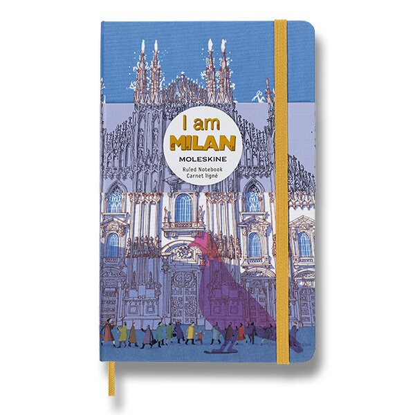 Zápisník Moleskine I am Milan - tvrdé desky L, linkovaný