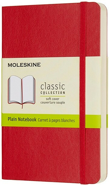 Zápisník Moleskine měkký čistý červený S