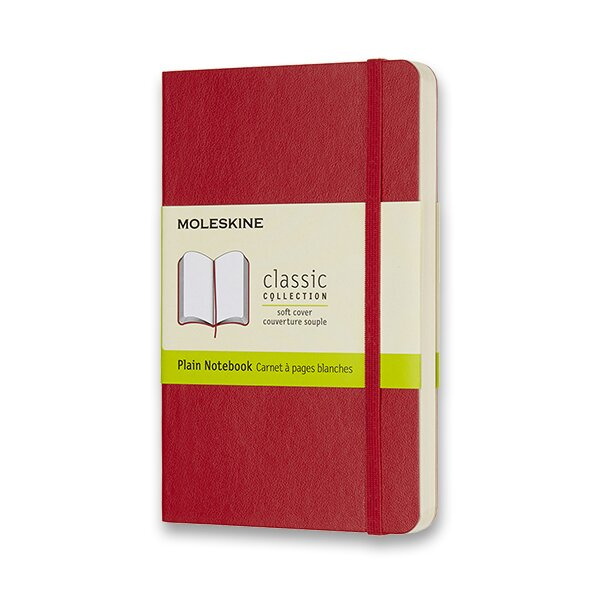 Zápisník Moleskine měkký čistý červený S