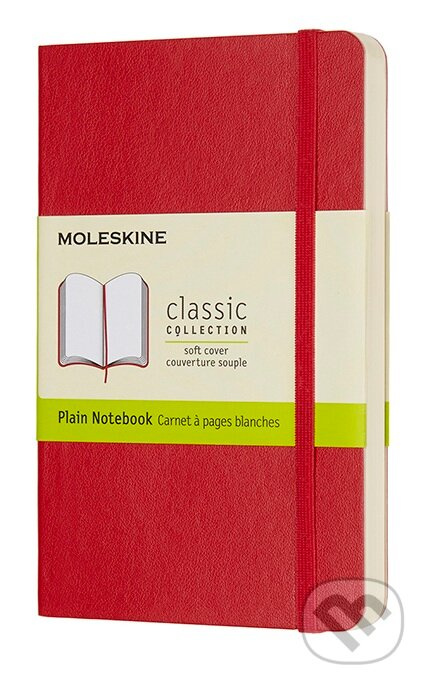 Zápisník Moleskine měkký čistý červený S