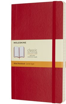 Moleskine zápisník měkký linkovaný - červený L