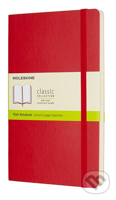 Zápisník Moleskine - tvrdé desky, L, čistý červený