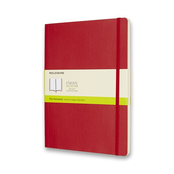 Moleskine zápisník měkký čistý - červený XL