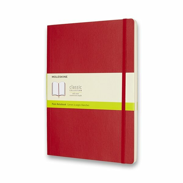 Moleskine zápisník měkký čistý - červený XL