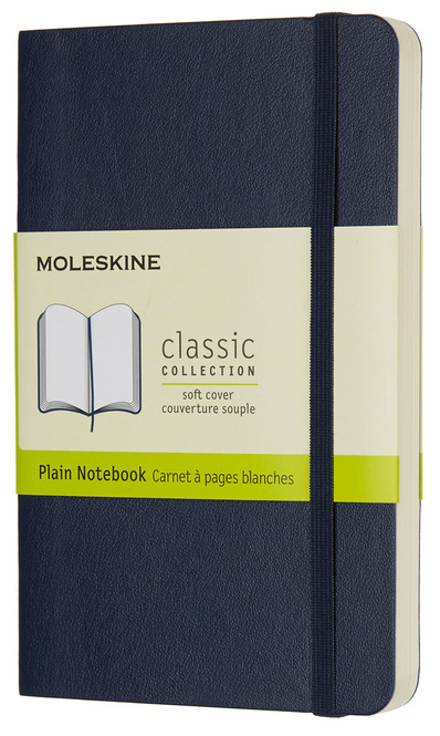 Zápisník Moleskine - měkké desky, S, čistý modrý