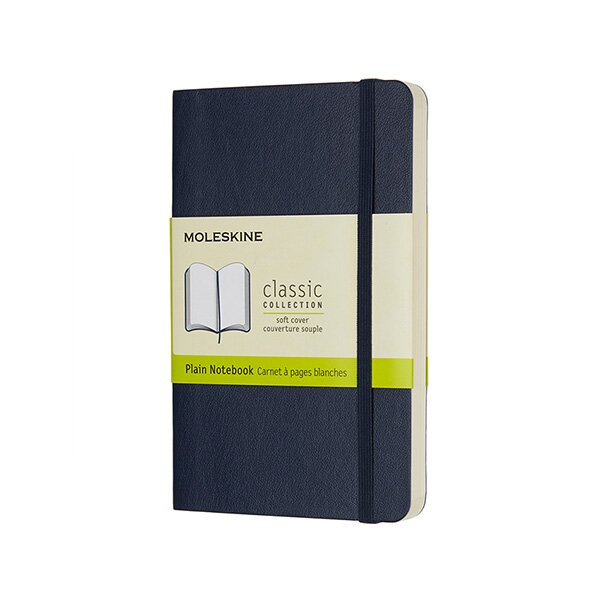 Zápisník Moleskine - měkké desky, S, čistý modrý