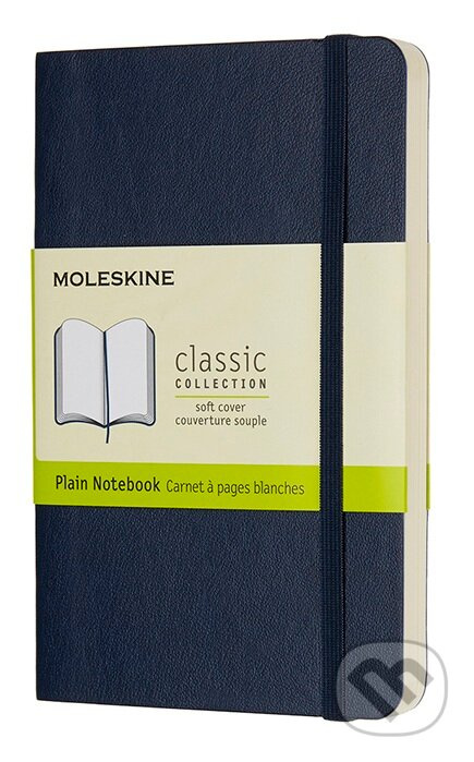 Zápisník Moleskine - měkké desky, S, čistý modrý