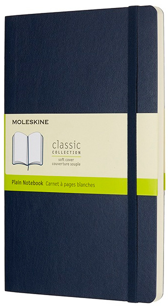 Zápisník Moleskine - tvrdé desky, L, čistý modrý