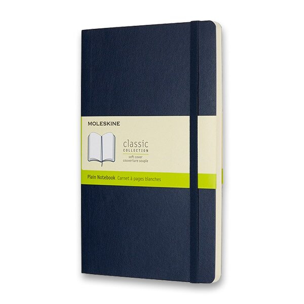 Zápisník Moleskine - tvrdé desky, L, čistý modrý