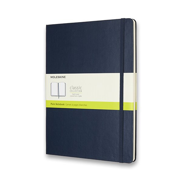 Moleskine zápisník tvrdý čistý - modrý XL
