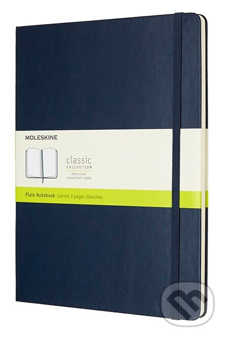 Moleskine zápisník tvrdý čistý - modrý XL