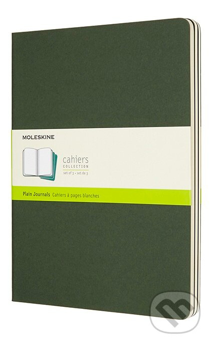 Moleskine Sešity 3 ks čisté - zelené XL