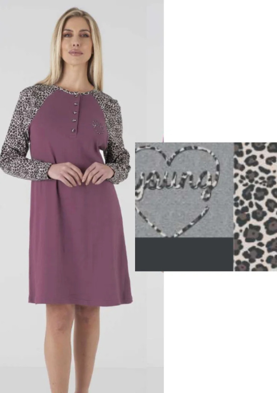 Dámská noční košile Karelpiu KF5050 XL fuxia