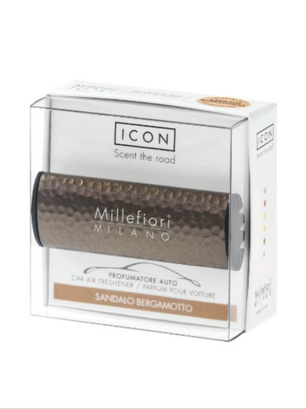 Millefiori Icon Metal Shades Sandalo Bergamotto vůně do auta 47 g zlatá