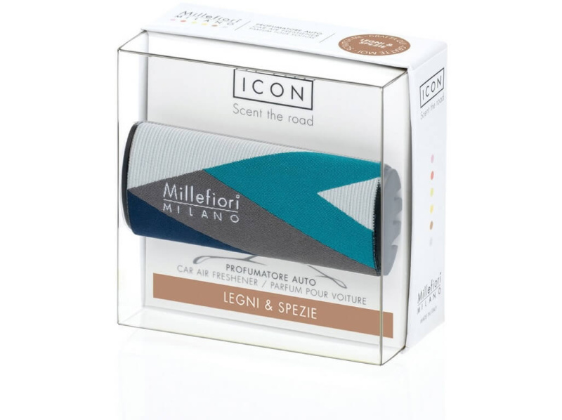 Millefiori Milano Vůně do auta Icon Textil Geometric Legni & Spezie