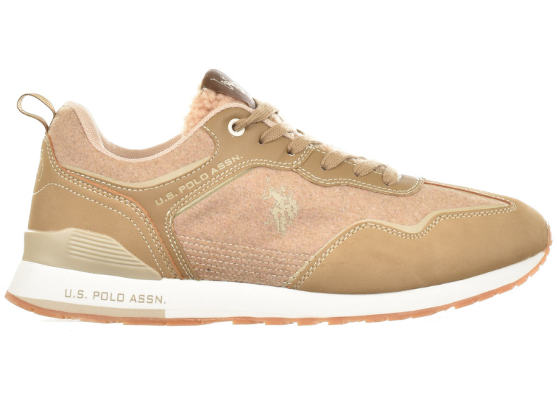 US Polo Assn. kotníkové boty béžové