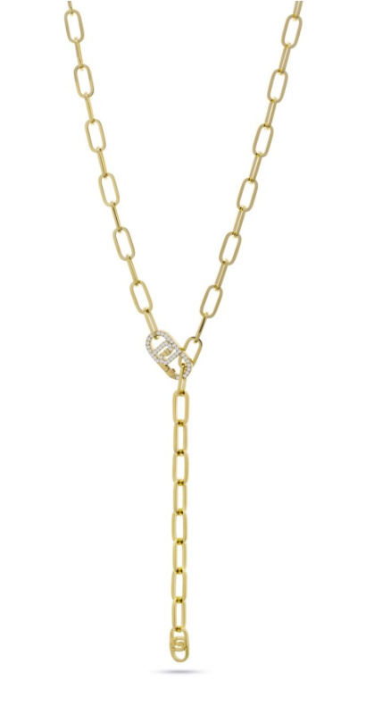 Liu Jo Dlouhý pozlacený náhrdelník s krystaly Fashion LJ2619