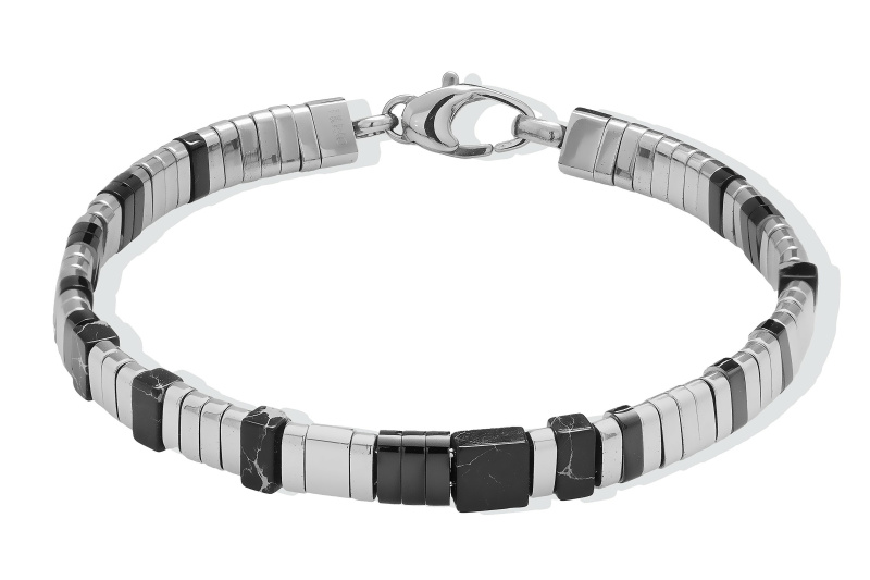 Liu Jo Korálkový náramek pro muže s onyxem MLJ578