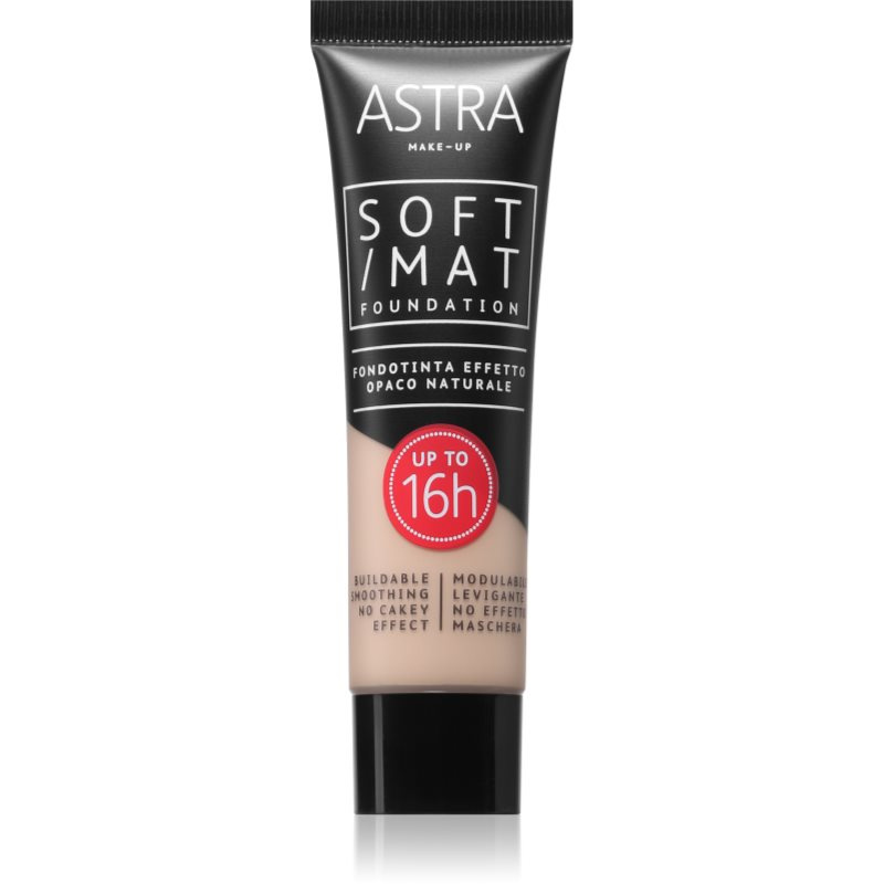 Astra Make-up Soft Mat Foundation lehký make-up odstín 001 cloud 30 ml