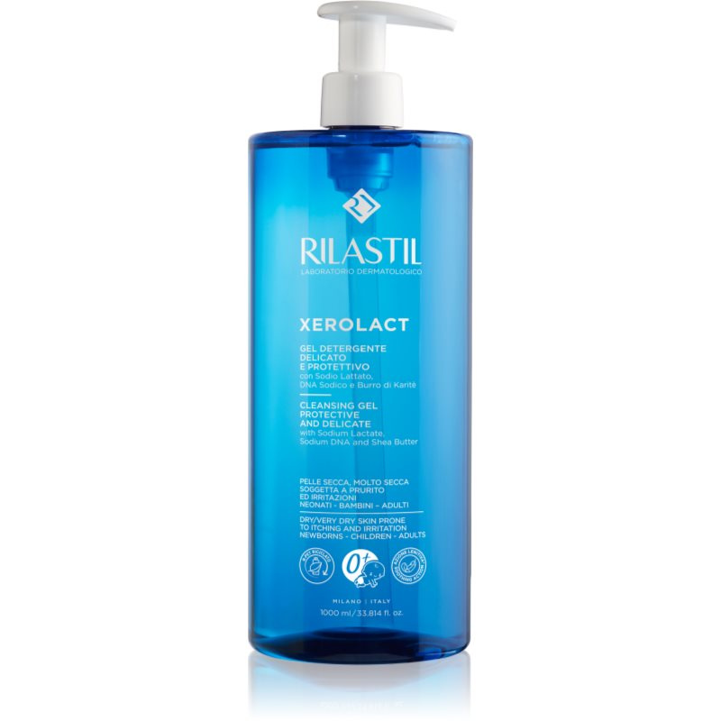 Rilastil Xerolact Cleansing Gel jemný čisticí gel pro suchou až velmi suchou pokožku 1000 ml