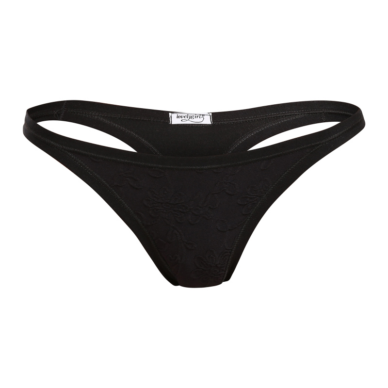 Bavlněná tanga Lovelygirl 1992 Barva: Černá, Velikost: XL