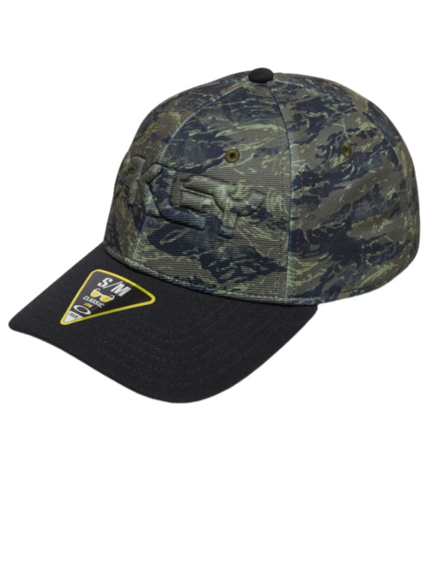 Oakley kšiltovka 6 Panel Stretch Embossed Tiger Mountain Camo Gn | Maskáč | Velikost S/M