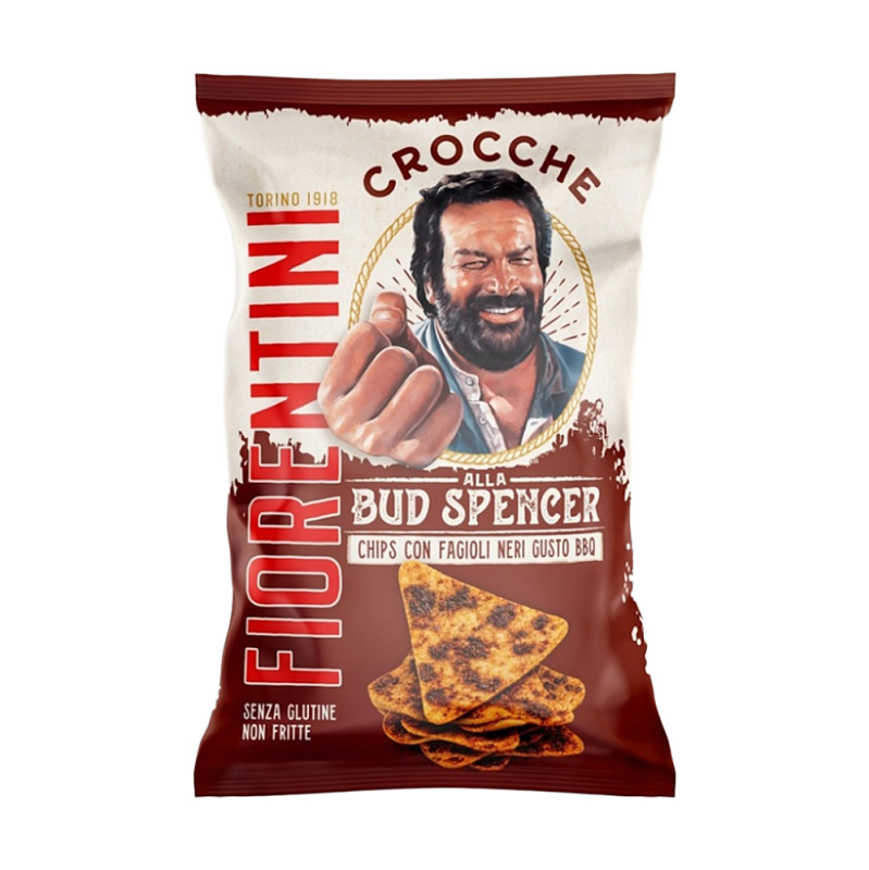 BUD POWER Bud Spencer barbecue chipsy z černé fazole 70 g