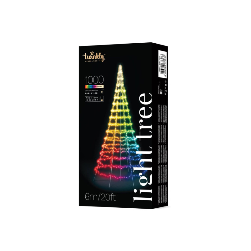 Světelný strom Twinkly Tree 1000 diod 6m - vícebarevný/bílý