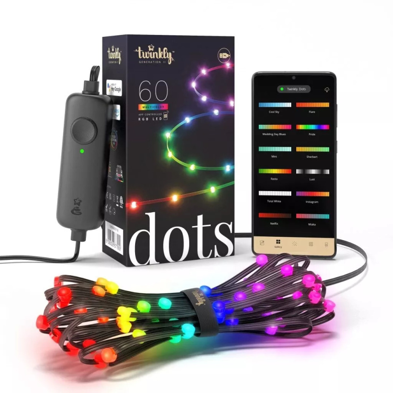 Twinkly Dots LED pásek 60ks 3m černý