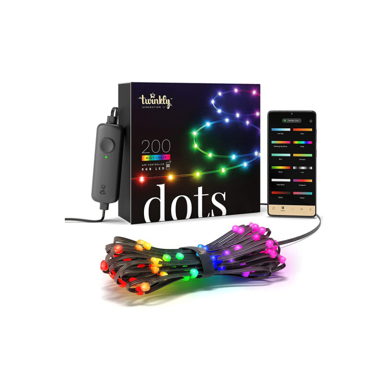Chytré LED body Twinkly Dots 200 diod 10m - vícebarevné