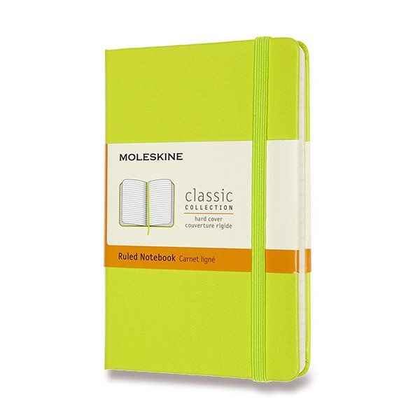 Moleskine Pocket Ruled Hardcover Notebook, Lemon Green Moleskine
