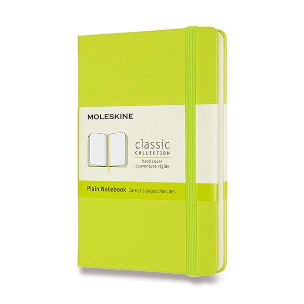 Moleskine Pocket Plain Hardcover Notebook, Lemon Green Moleskine