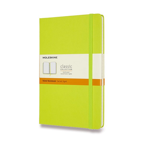 Moleskine zápisník tvrdý linkovaný - žlutozelený L