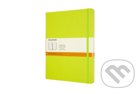 Zápisník Moleskine - tvrdé desky, XL, linkovaný limetka