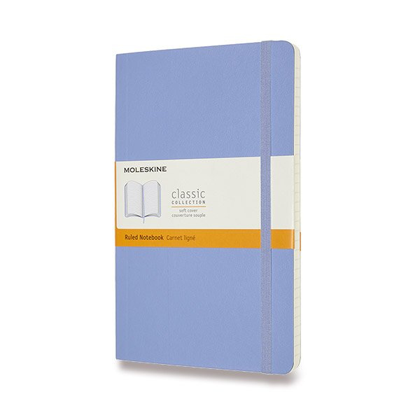Moleskine Large Ruled Softcover Notebook, Hydrangea Blue Moleskine