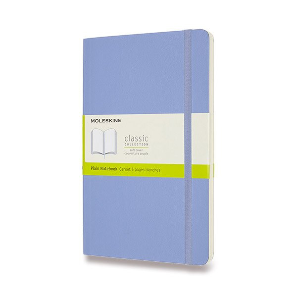 Moleskine Large Plain Softcover Notebook, Hydrangea Blue Moleskine