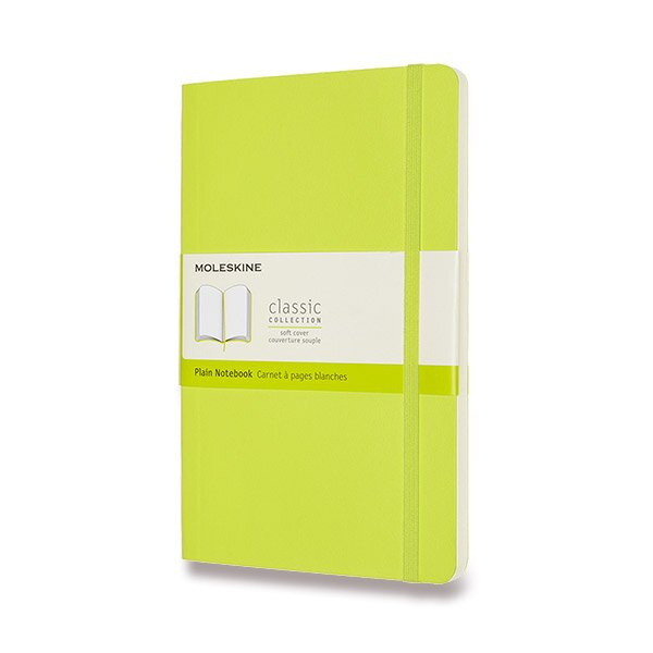 Zápisník Moleskine - tvrdé desky, L, čistý limetka