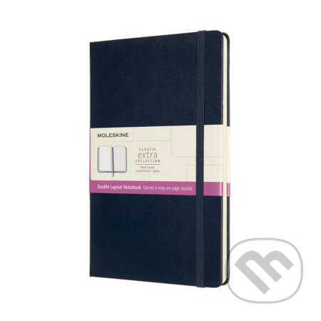 Moleskine - modrý zápisník (stredný, linajkovaný - čistý)
