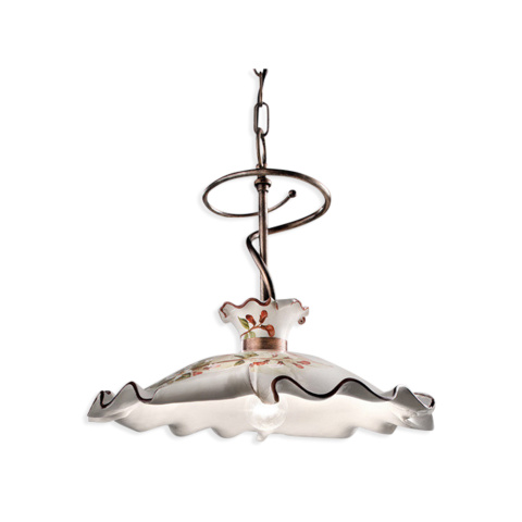 Ferroluce Závěsné vintage svítidlo MILANO, v. 44 cm, ∅ 43 cm, 1xE27