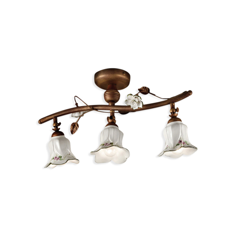Ferroluce Stropní vintage svítidlo PISA, d. 52 cm, 3xE14