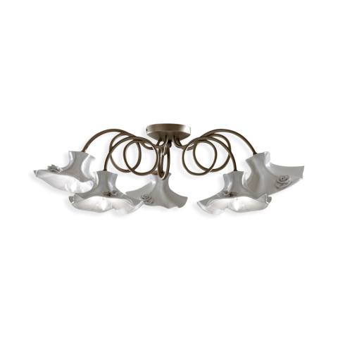 Ferroluce Stropní designové svítidlo LECCO, ∅ 85 cm, 5xE14