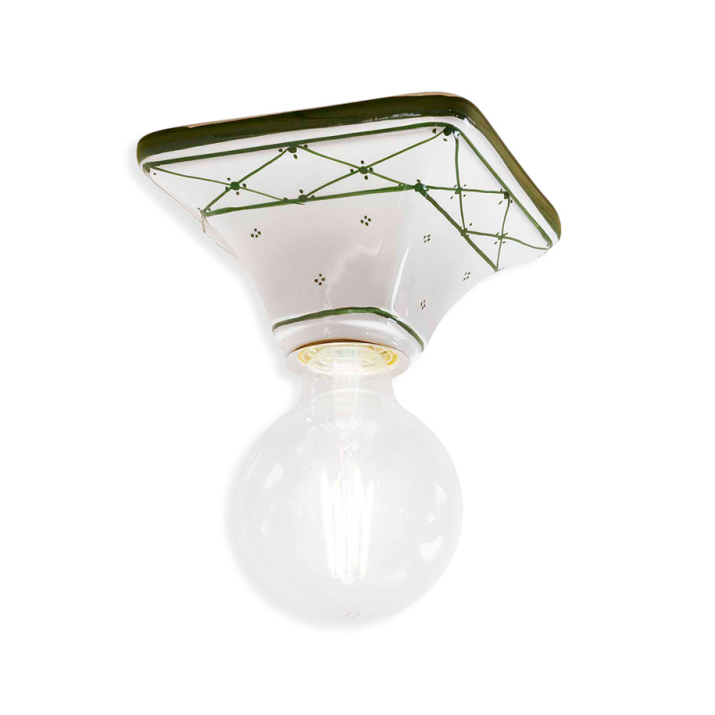 Ferroluce Stropní vintage svítidlo TRIESTE d. 15 cm, 1xE27