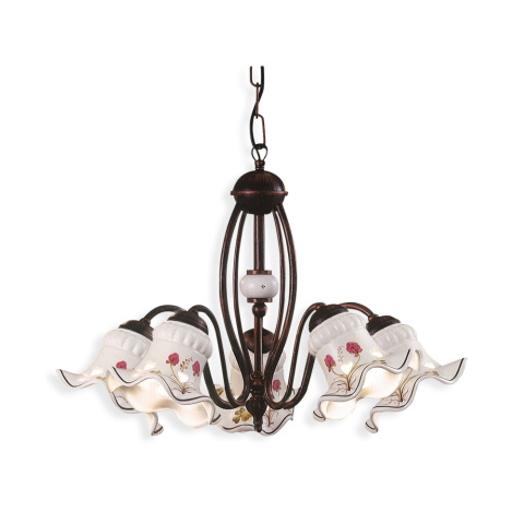 Ferroluce Závěsné retro svítidlo CHIETI, ∅ 58 cm, 5xE14