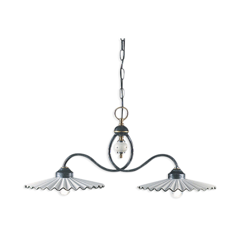 Ferroluce Závěsné retro svítidlo L'AQUILA, d. 75 cm, 2xE27