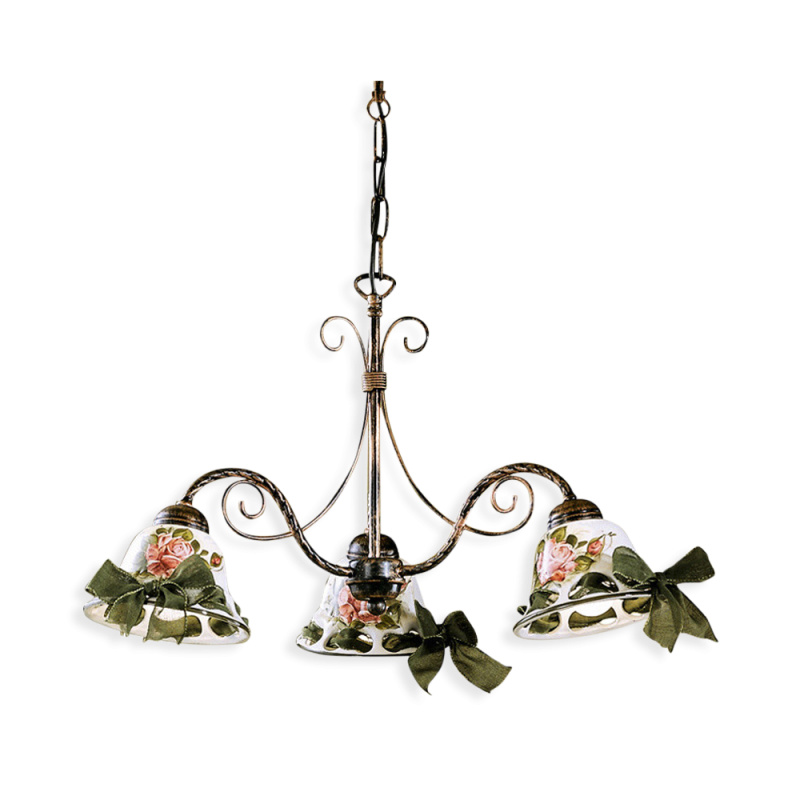 Ferroluce Závěsné svítidlo NAPOLI, ∅ 52 cm, 3xE14