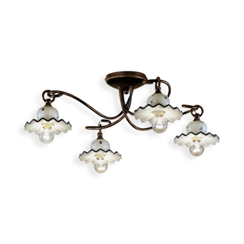 Ferroluce Stropní vintage svítidlo ROMA, ∅ 62 cm, 4xE14