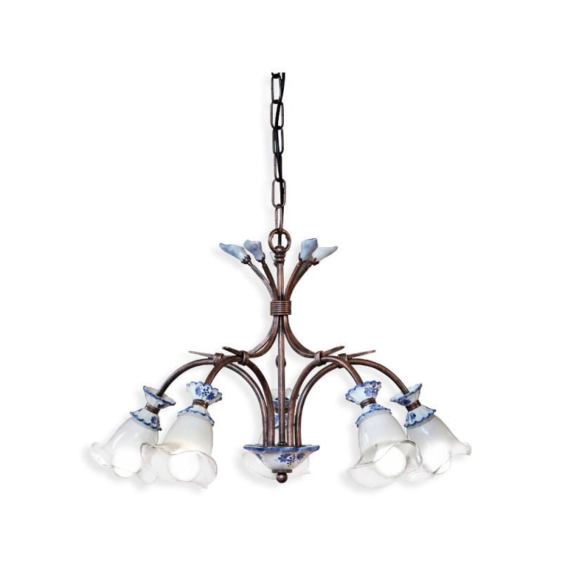 Ferroluce Závěsné svítidlo VINCENZA, ∅ 60 cm, 5xE14