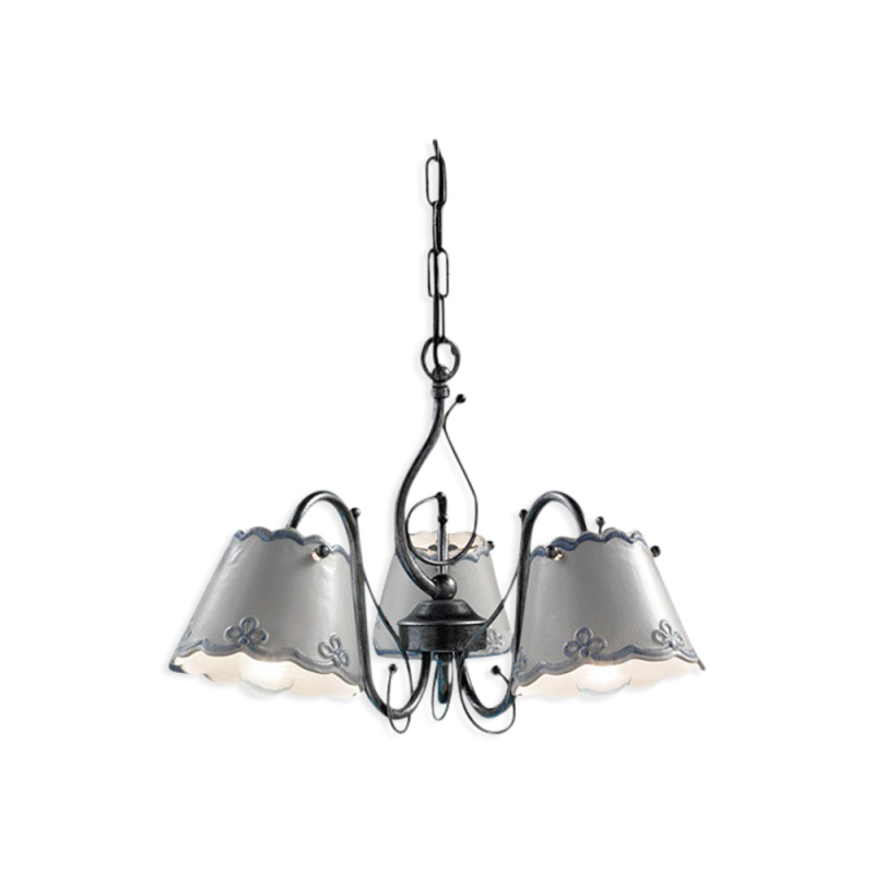 Ferroluce Závěsné vintage svítidlo RAVENNA, ∅ 60 cm, 3xE14