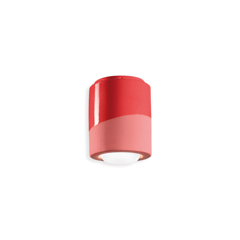 Ferroluce Stropní svítidlo PL, v. 14 cm, 1x E27 Barva: Korálová červená